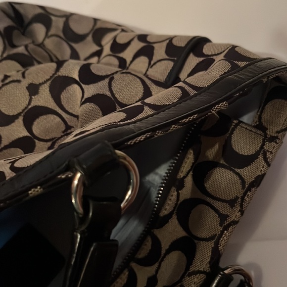 Black and silvery gray Coach ( authentic) tote - Picture 8 of 9